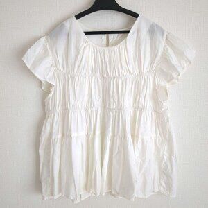 Banzai Cotton Cambric Gathered Blouse